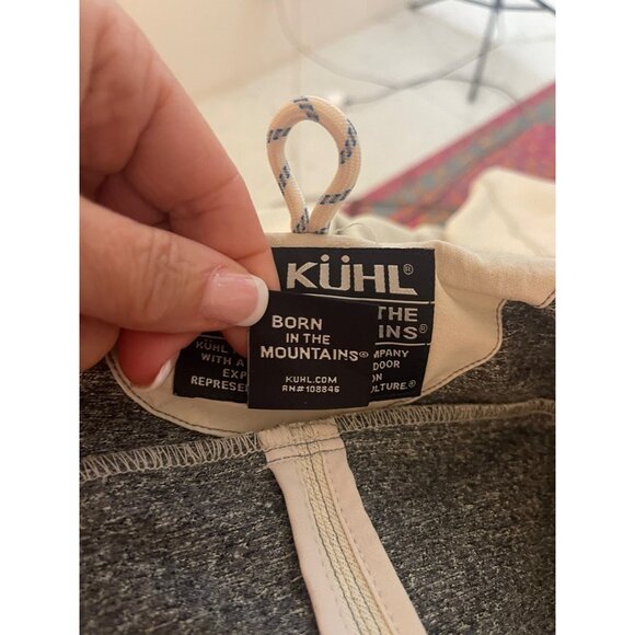 Kuhl Womens Trench Coat Size S Cream Softshell Two-tone Weave Performance - Picture 11 of 16